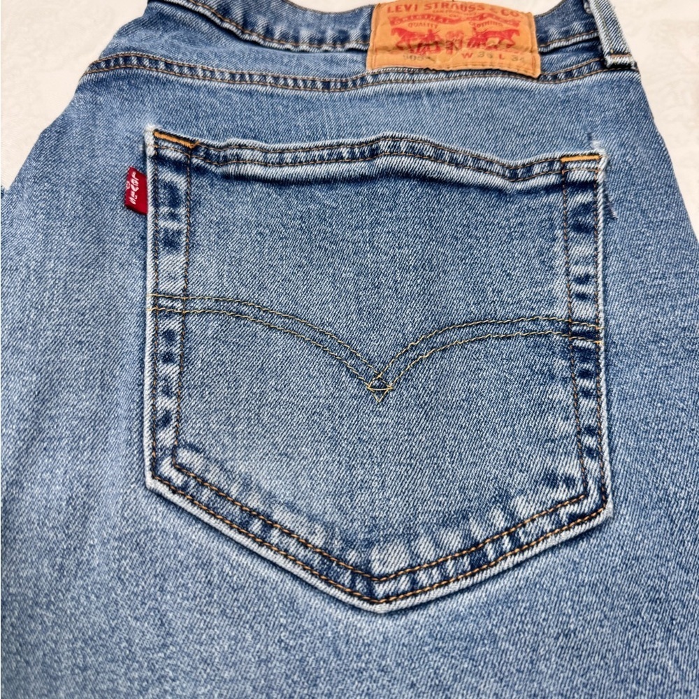 Levi’s 505 red tag W 36 L 34 great used condition y2 k retro casual relaxed fit - Picture 2 of 13